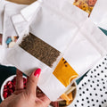 Doypack Biały Papier Kraft z okienkiem