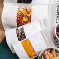 Doypack Biały Papier Kraft z okienkiem
