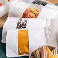 Doypack Biały Papier Kraft z okienkiem