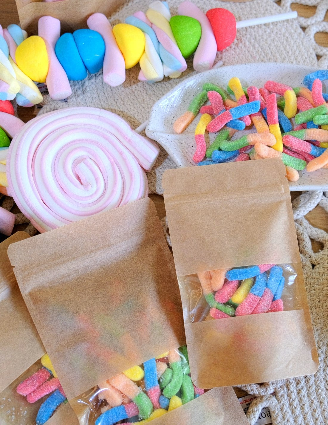 Doypack Papier Kraft z okienkiem