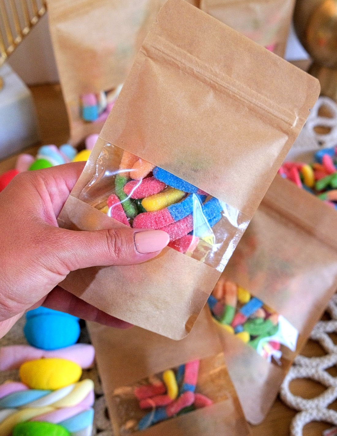 Doypack Papier Kraft z okienkiem