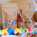 Doypack Papier Kraft z okienkiem