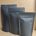 Doypack Biodegradowalny Czarny Papier Kraft