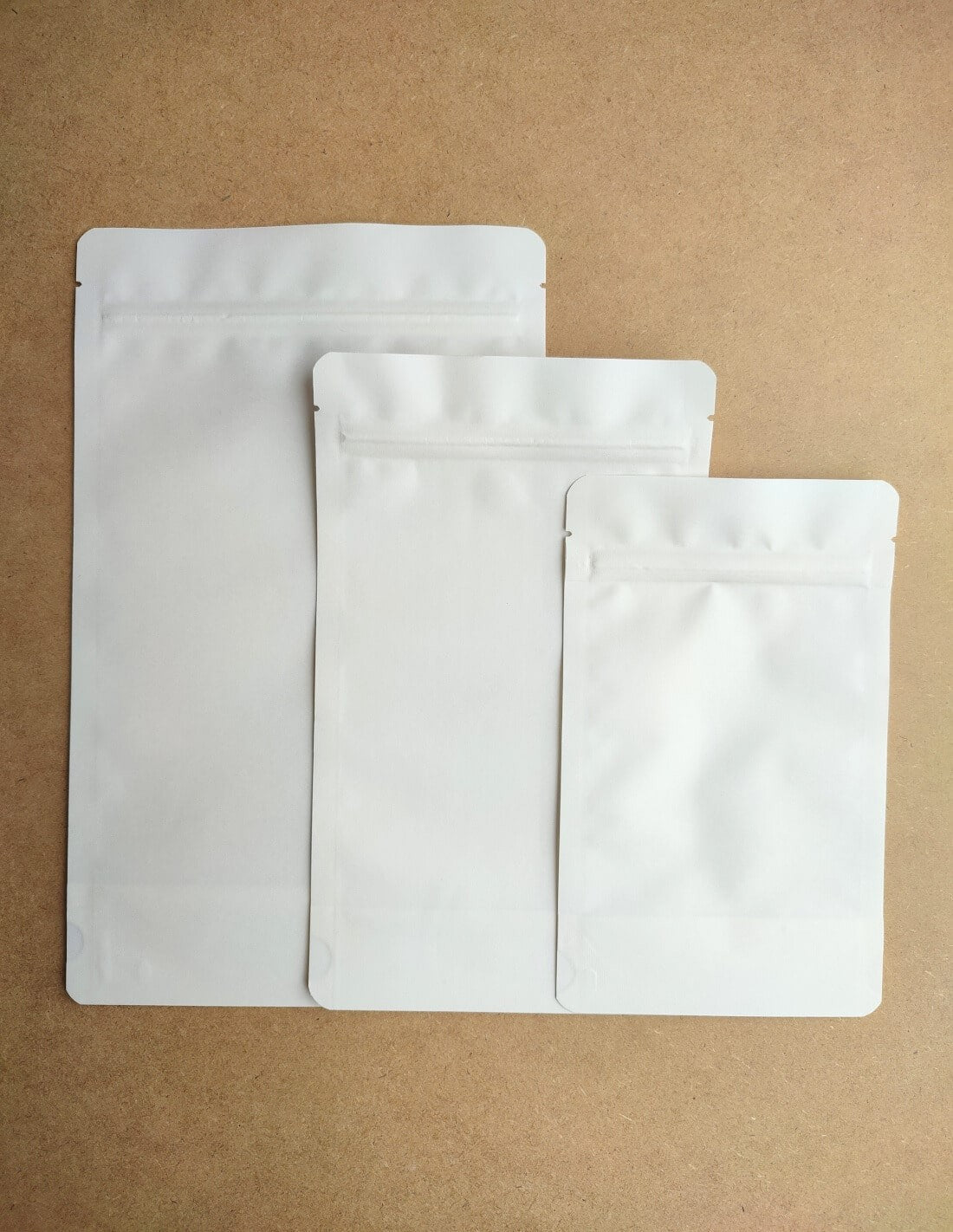 Doypack Biodegradowalny Biały Papier Kraft