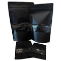 Doypack Czarny Papier Kraft z okienkiem