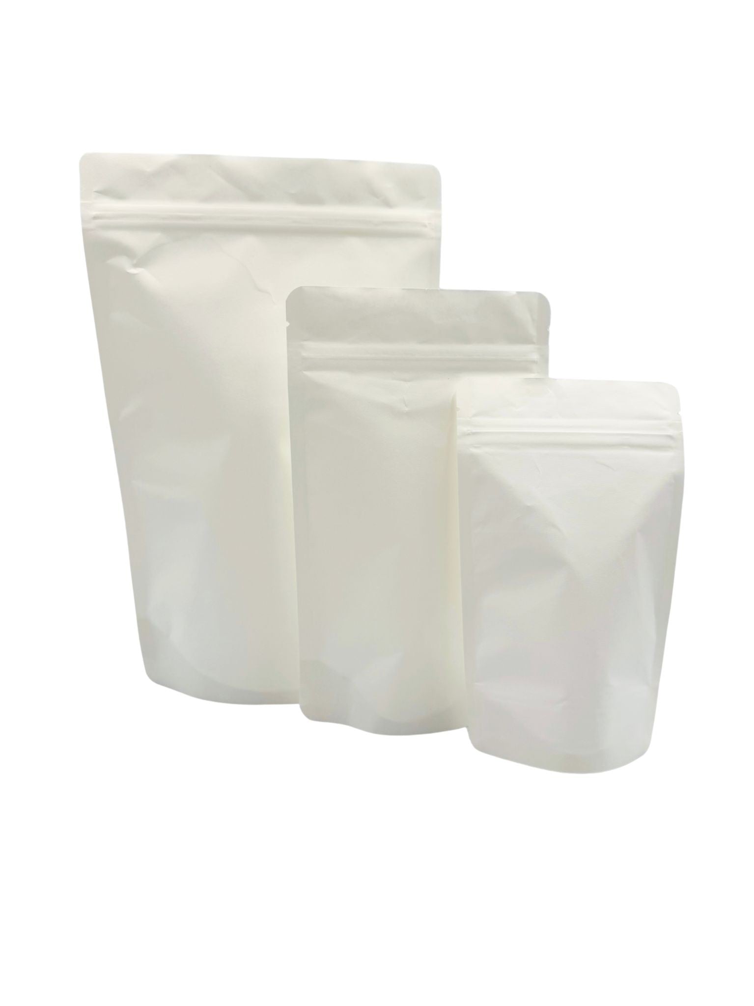 Doypack Biały Papier Kraft